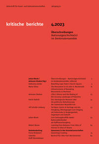 Kritische Berichte : Zeitschrift für Kunst- und Kulturwissenschaften / Jahrgang 51, Heft 4.2023