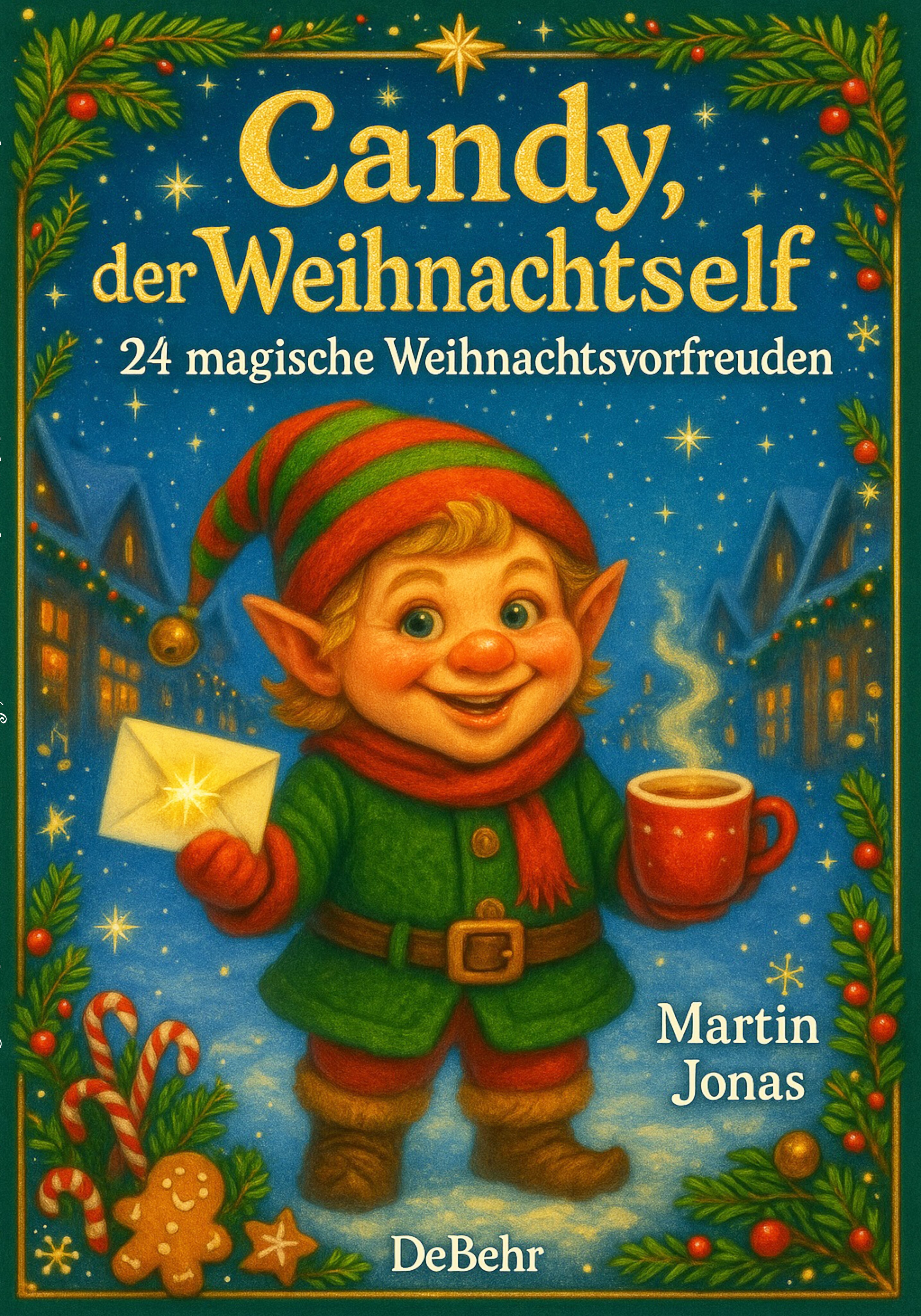 Cover-Abbildung für Candy, der Weihnachtself - 24 magische Weihnachtsvorfreuden (Softcover/Paperback) (99999---978-3-98727-464-0)
