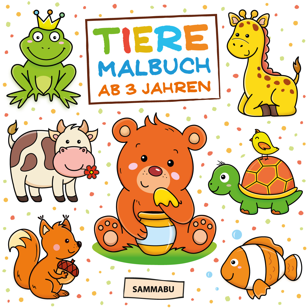 Cover-Abbildung für Tiere Malbuch ab 3 Jahren (Softcover/Paperback) (99999---978-3-98754-037-0)