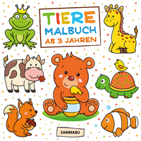 Cover-Abbildung für Tiere Malbuch ab 3 Jahren (Softcover/Paperback) (99999---978-3-98754-037-0)