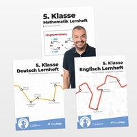 5. Klasse Hauptfächer Set komplett (Mathe, Deutsch, Englisch) / Lernheft, Übungsheft / Rechnen, Rechtschreibung, Übungen, Grammatik