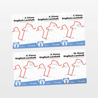 Englisch Lernhefte Set Klasse 5 bis 10 - Übungshefte inkl. Lernvideos + Aufgaben & Übungen - Für Klassenarbeiten, Prüfungen, Tests