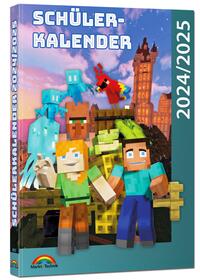 Schülerkalender 2024/2025 mit Minecraft; inklusive Tipps, Tricks & Crafting-Rezepten