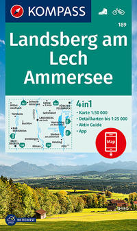 KOMPASS Wanderkarte Landsberg am Lech, Ammersee