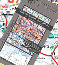 Germany North VFR ICAO Luftfahrtkarte 500k
