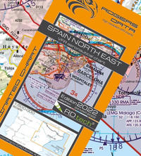 Spain North East ICAO VFR Luftfahrtkarte 500k