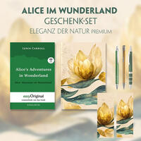 Alice im Wunderland Geschenkset (Softcover + Audio-Online) + Eleganz der Natur Schreibset Premium