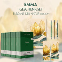 Emma Geschenkset - 8 Bücher (Softcover + Audio-Online) + Eleganz der Natur Schreibset Premium