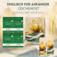 Englisch für Anfänger Geschenkset - 4 Bücher (mit Audio-Online) + Eleganz der Natur Schreibset Basics