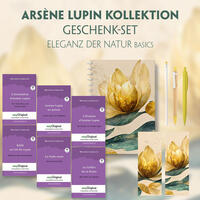 Arsène Lupin Geschenkset - 6 Bücher (mit Audio-Online) + Eleganz der Natur Schreibset Basics
