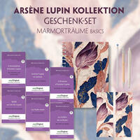 Arsène Lupin Geschenkset - 6 Bücher (mit Audio-Online) + Marmorträume Schreibset Basics