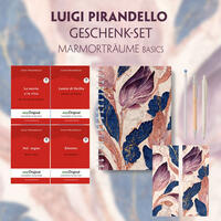 Luigi Pirandello Geschenkset - 4 Bücher (mit Audio-Online) + Marmorträume Schreibset Basics