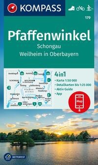 KOMPASS Wanderkarte 179 Pfaffenwinkel, Schongau, Weilheim in Oberbayern 1:50.000