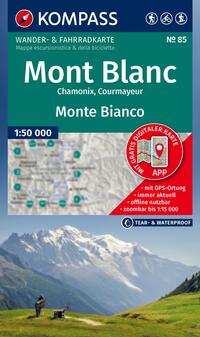 KOMPASS Wanderkarte 85 Mont Blanc / Monte Bianco 1:50.000