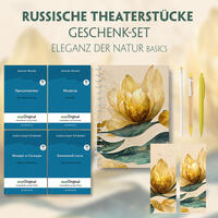 Russische Theaterstücke Geschenkset - 4 Bücher (mit Audio-Online) + Eleganz der Natur Schreibset Basics