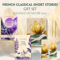 French Classical Short Stories (with audio-online) Readable Classics Geschenkset + Eleganz der Natur Schreibset Basics