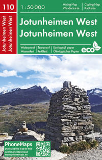 Jotunheimen West, Wander-Radkarte 1:50 000