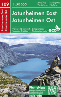 Jotunheimen Ost, Wander-Radkarte 1:50 000