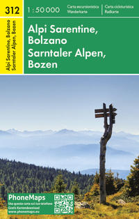 Sarntaler Alpen, Bozen, Wander - Radkarte 1 : 50 000