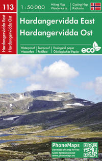 Hardangervidda Ost, Wander-Radkarte 1:50 000