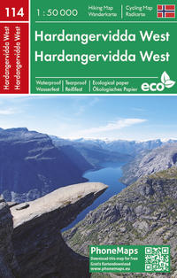 Hardangervidda West, Wander-Radkarte 1:50 000