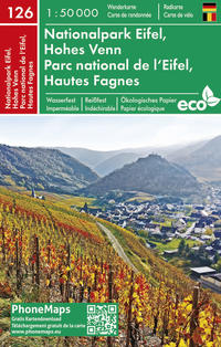 Nationalpark Eifel, Hohes Venn, Wander-Radkarte 1:50 000