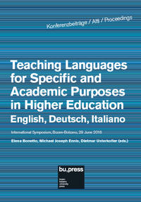 Teaching Languages for Specific and Academic Purposes in Higher Education – English, Deutsch, Italiano
